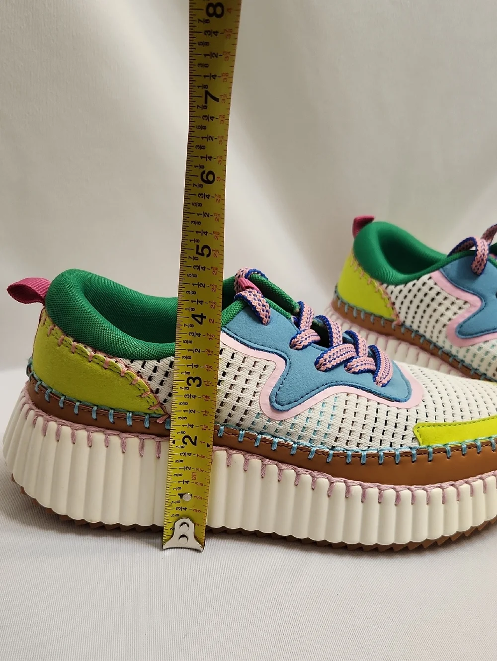 Claudia Ghizzani Cozzy Girl Coachel Multi-Paneled Platform Sneakers (W Size 37)